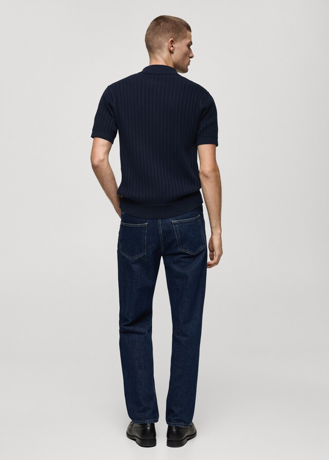 Mango Geknöpftes Poloshirt mit Baumwollstruktur Begrenzt auf 3 Tage