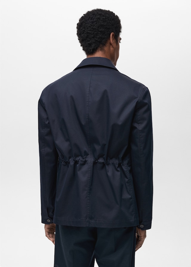 Mango Wasserabweisende Baumwolljacke Im Verkauf