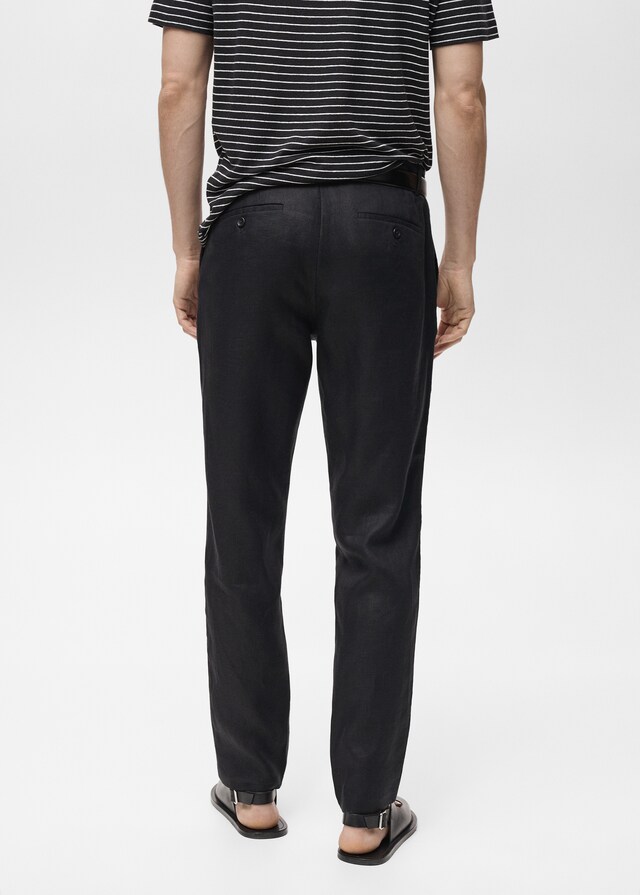 Mango Slim Fit-Hose aus 100 % Leinen Outlet