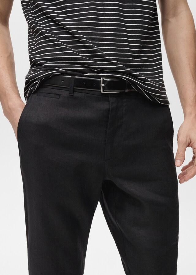 Mango Slim Fit-Hose aus 100 % Leinen Outlet