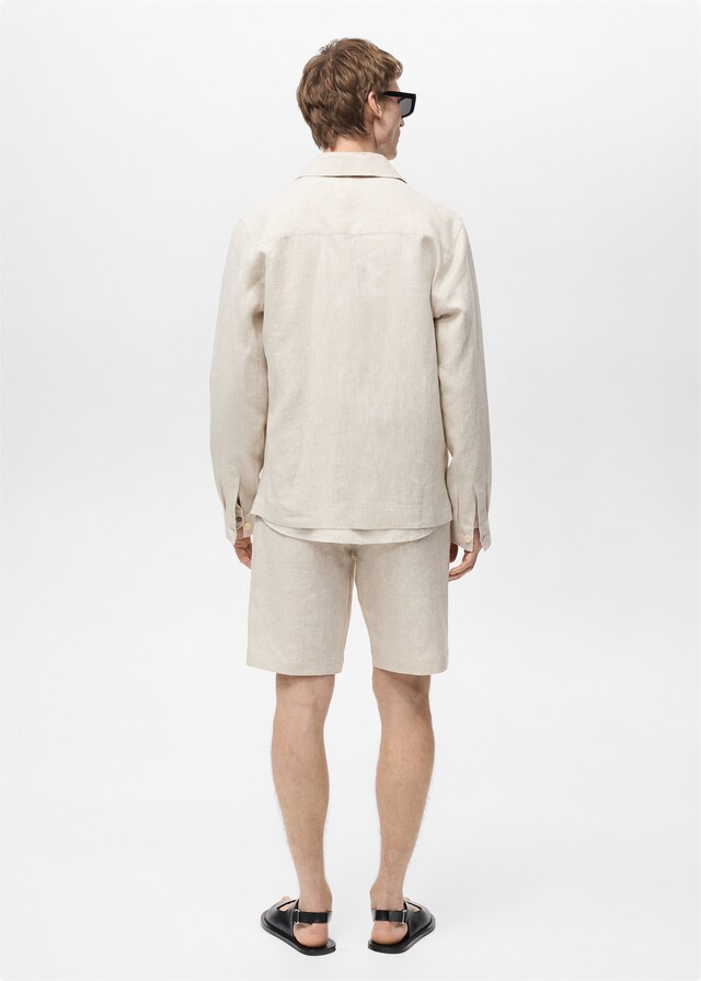 Mango Overshirt mit Taschen aus 100 % Leinen Limitierter Zeitrabatt