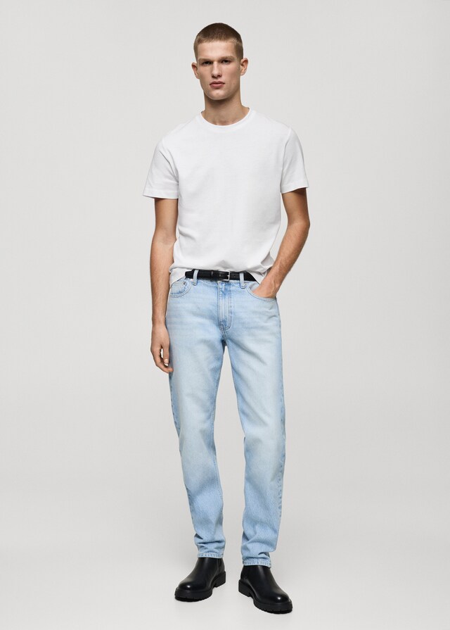 Mango Slim-Fit-T-Shirt aus 100 % Baumwolle Fabrikpreis