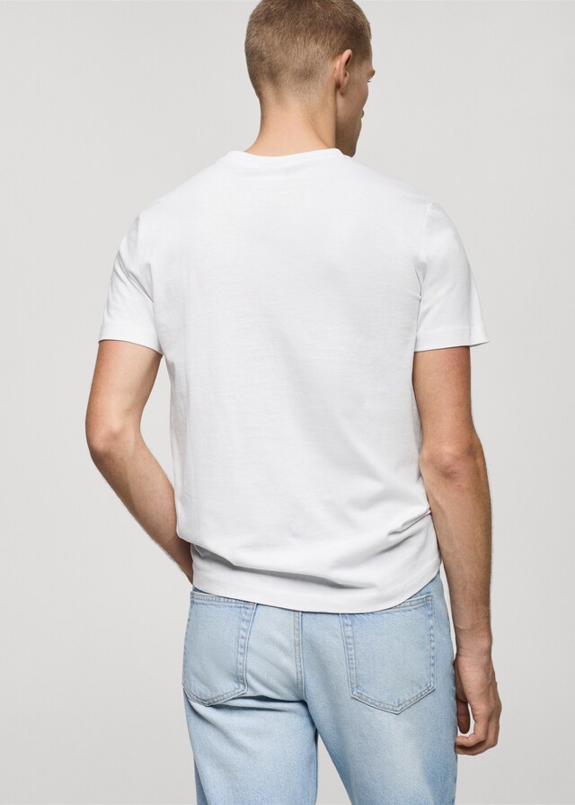 Mango Slim-Fit-T-Shirt aus 100 % Baumwolle Fabrikpreis