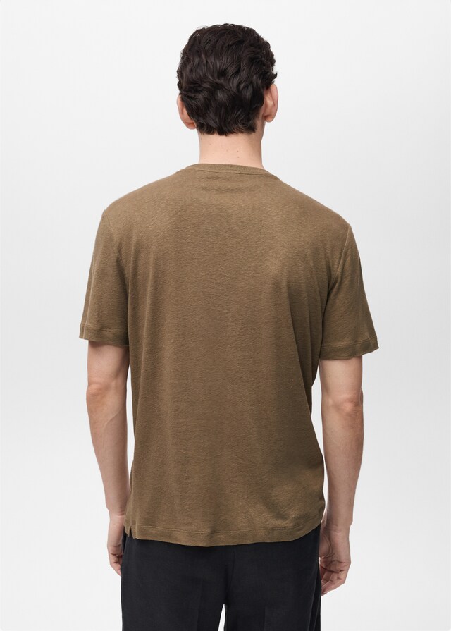 Mango Slim-Fit-T-Shirt aus Leinen Versandkostenfrei