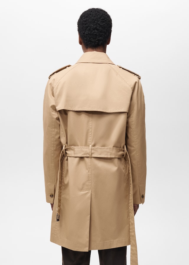 Mango Wasserabweisender Trenchcoat mit Gürtel Begrenztes Angebot