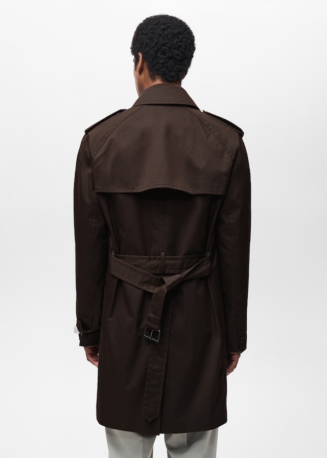 Mango Wasserabweisender Trenchcoat mit Gürtel Preisnachlass