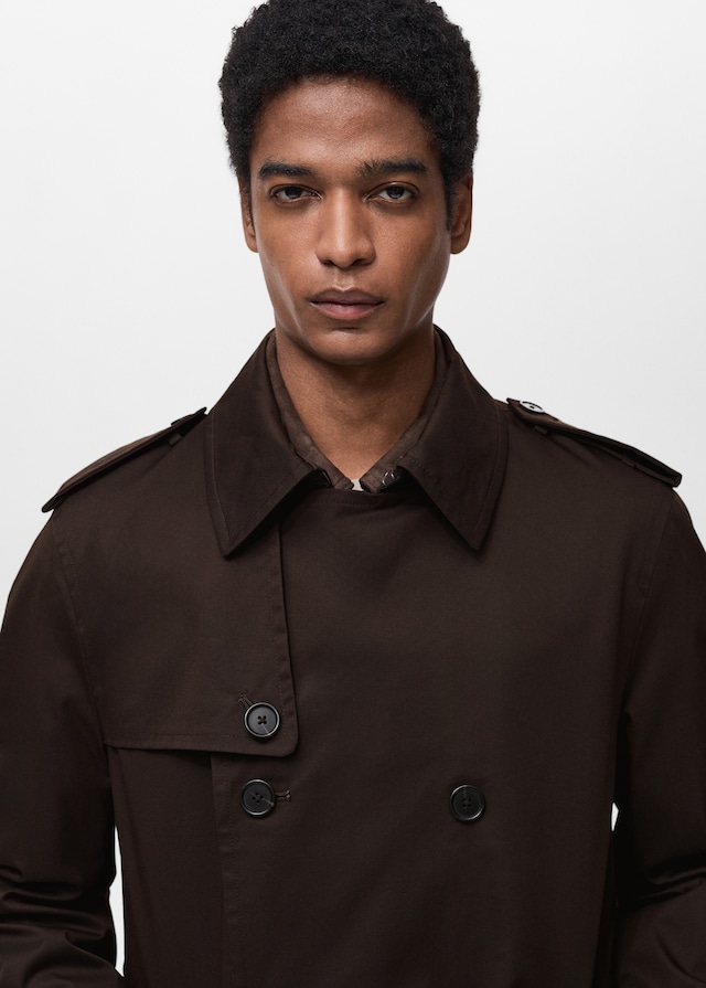 Mango Wasserabweisender Trenchcoat mit Gürtel Preisnachlass