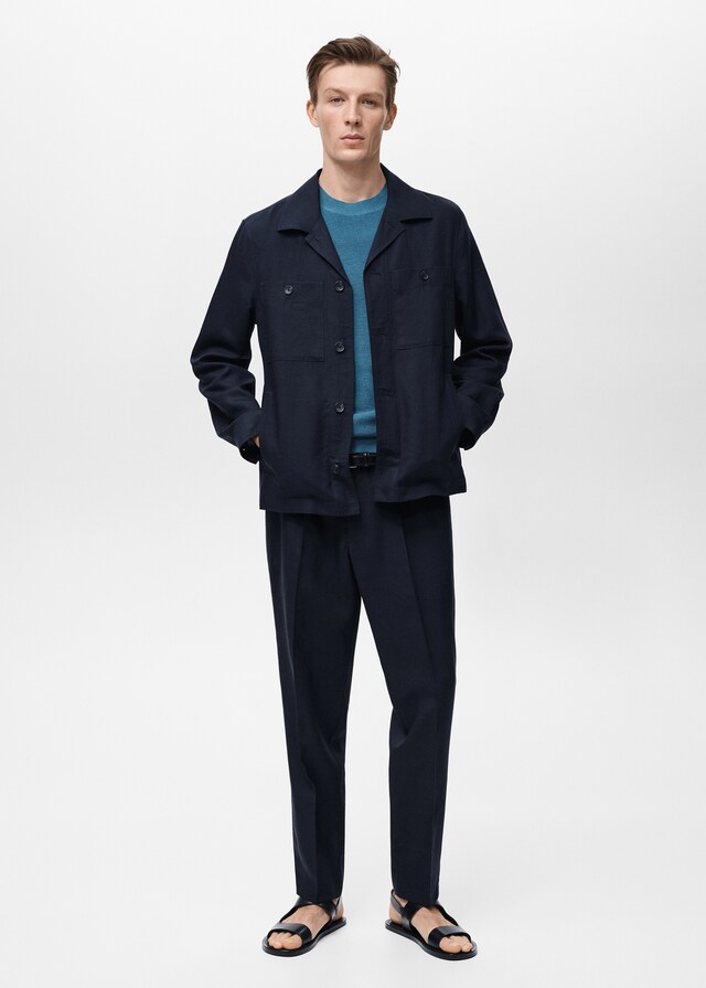 Mango Overshirt aus Lyocell-/Leinengemisch mit Taschen Osterangebot
