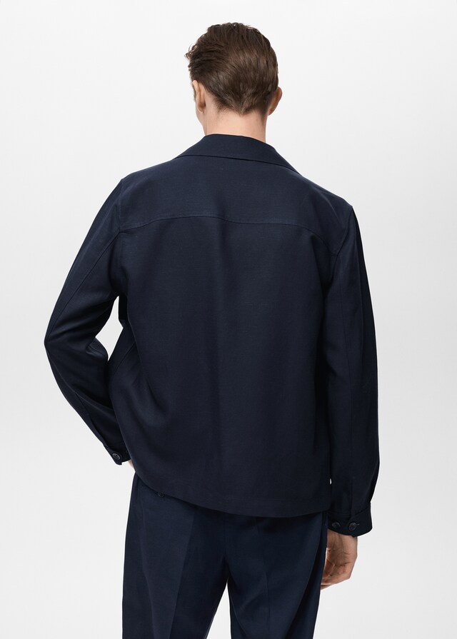Mango Overshirt aus Lyocell-/Leinengemisch mit Taschen Osterangebot