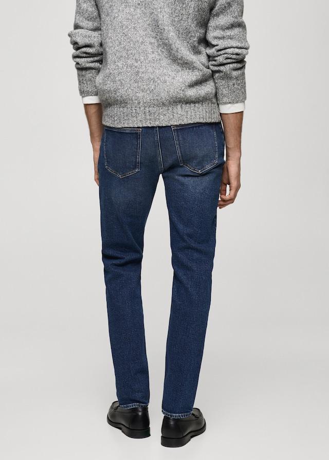 Mango Slim Fit-Jeans Jan im Used-Look mit dunkler Waschung Jubiläumsangebot