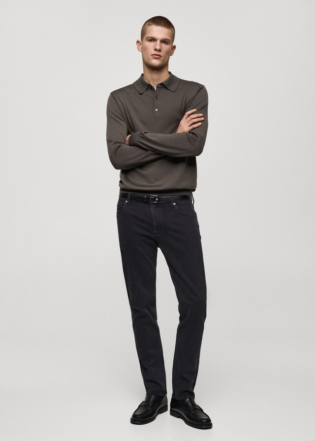 Mango Schwarze Slim Fit Jeans Jan Top Angebot