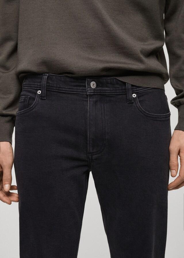 Mango Schwarze Slim Fit Jeans Jan Top Angebot