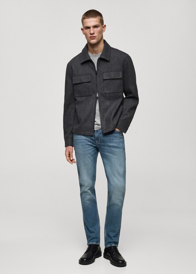 Mango Slim Fit-Jeans Jan im Used-Look mit mittlerer Waschung Neueste Mode