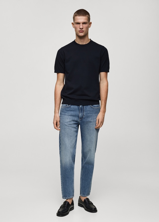 Mango Jeans cropped tapered fit Online Outlet