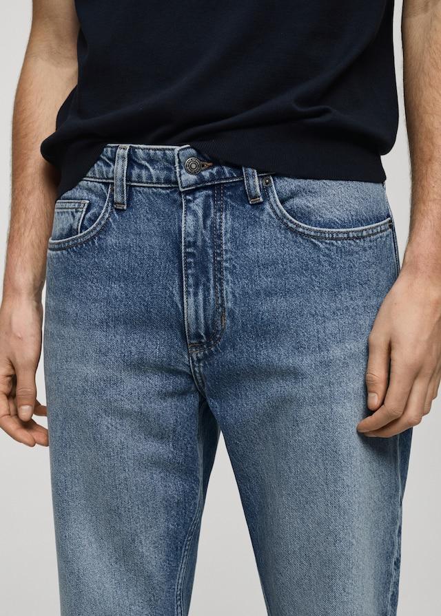 Mango Jeans cropped tapered fit Online Outlet