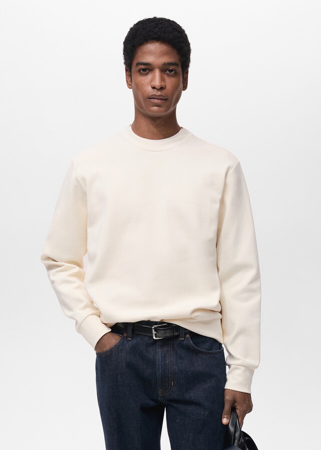 Mango Regular-Fit-Sweatshirt aus Baumwolle Blitzangebot