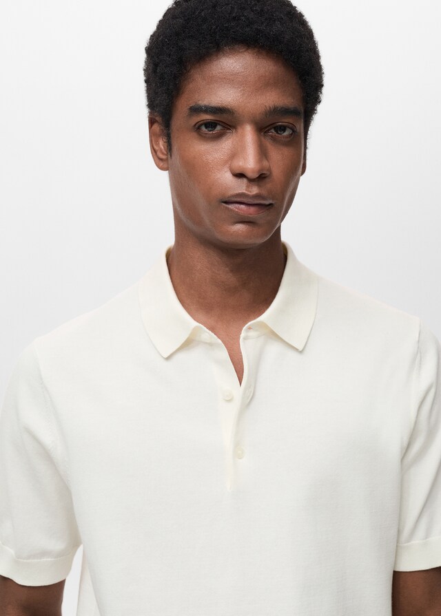 Mango Feinstrick-Poloshirt aus 100 % Baumwolle Räumungsverkauf