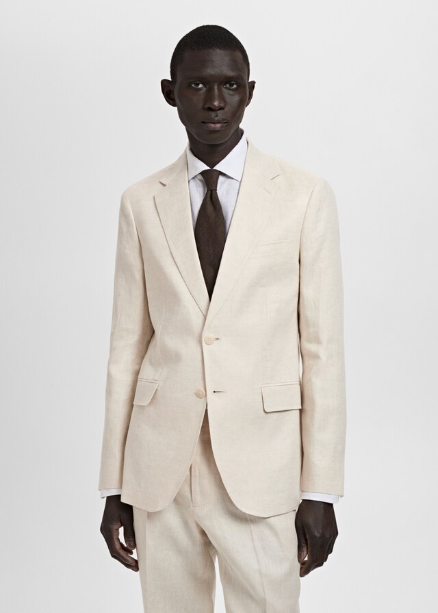 Mango Slim-Fit-Sakko Amalfi aus 100 % Leinen Super Sparpreis