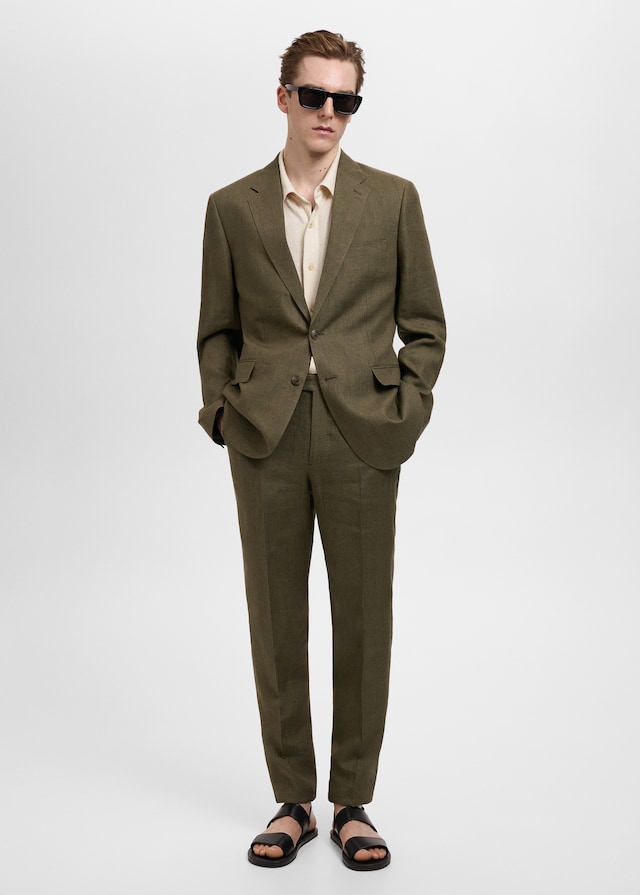 Mango Slim-Fit-Sakko Amalfi aus 100 % Leinen Kostenlose Rückgabe
