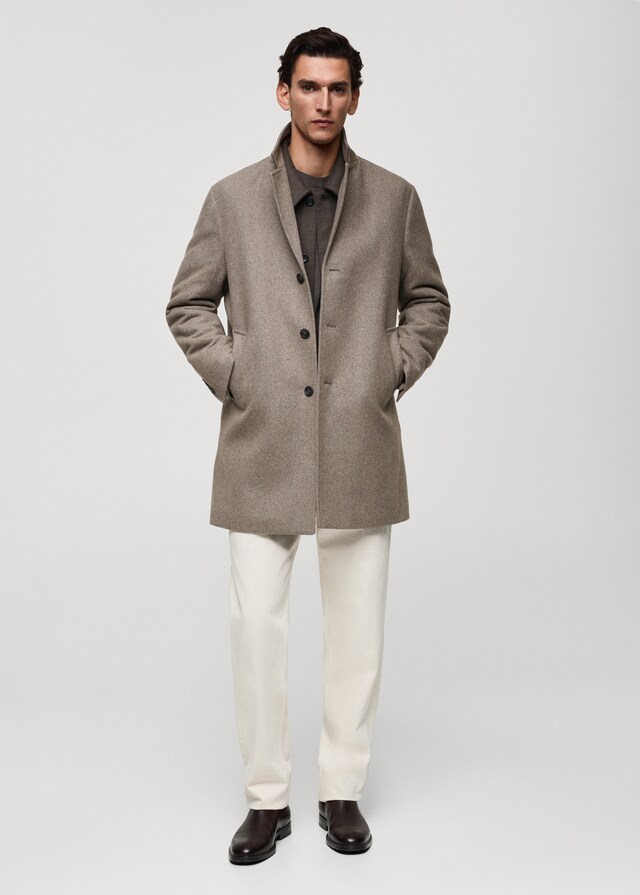 Mango Wollmantel mit gestepptem Innenfutter Neueste Stile