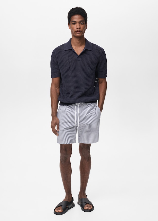 Mango Badeshorts mit Seersucker-Effekt Letzte 2 Tage