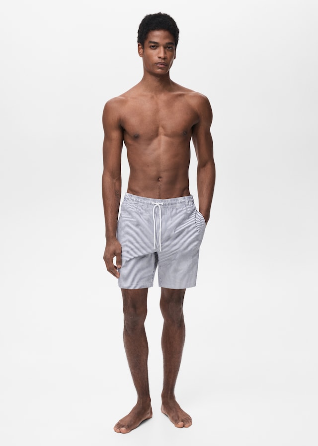 Mango Badeshorts mit Seersucker-Effekt Letzte 2 Tage