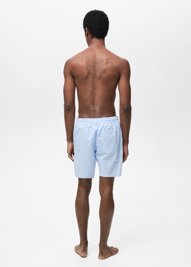 Mango Badeshorts mit Seersucker-Effekt Letzter Tag