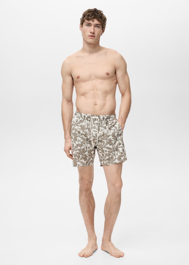 Mango Badeshorts mit floralem Dessin Zeitbegrenzte Promotion