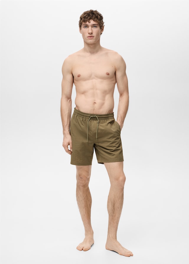 Mango Basic-Badeshorts mit Kordelzug Bis zu 60% Rabatt