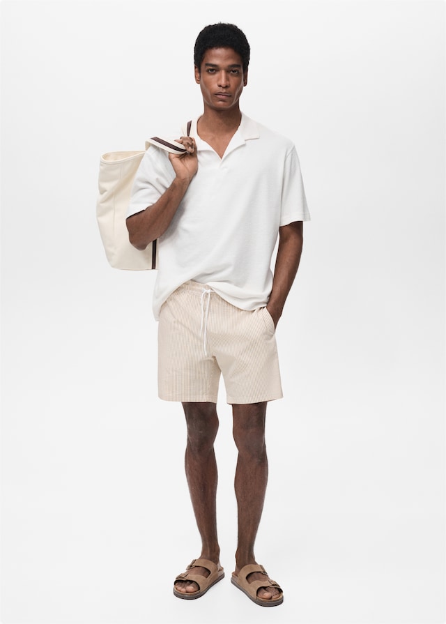 Mango Badeshorts mit Seersucker-Effekt Nur für heute
