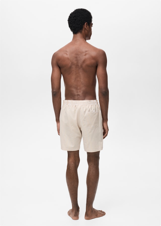Mango Badeshorts mit Seersucker-Effekt Nur für heute