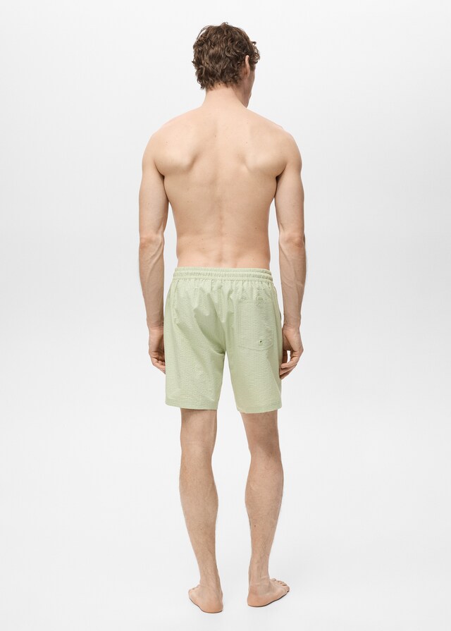 Mango Badeshorts mit Seersucker-Effekt Sonderangebot der Fabrik