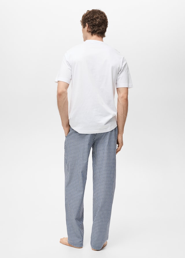 Mango Pack kombinierter Pyjama aus 100 % Baumwolle mit Karomuster Kostenloser Versand international