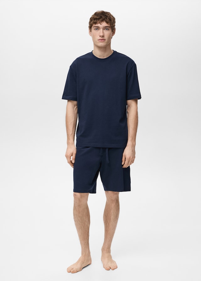 Mango Pack Kurzer Baumwoll-Pyjama Black Friday Preise