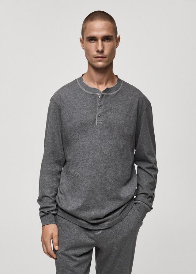 Mango Pack mit langem Pyjama aus 100 % Baumwolle zollfrei