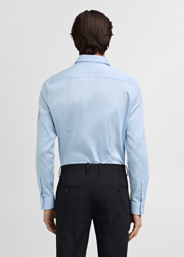 Mango Slim Fit-Anzugshemd aus Baumwolle Sonderangebot