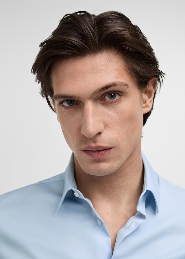 Mango Slim Fit-Anzugshemd aus Baumwolle Sonderangebot
