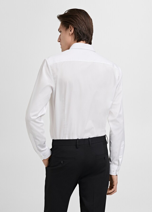 Mango Slim Fit-Oberhemd aus Baumwoll-Popeline Rabatt