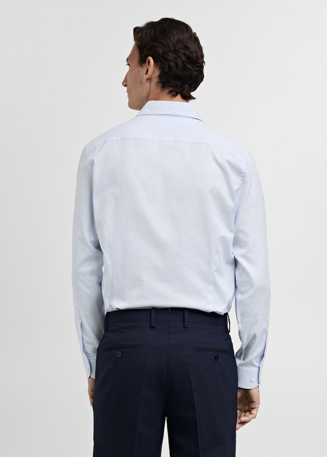 Mango Slim Fit-Oberhemd aus Twill mit Mikroprint Großer Ausverkauf