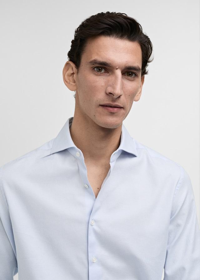 Mango Slim Fit-Oberhemd aus Twill mit Mikroprint Großer Ausverkauf