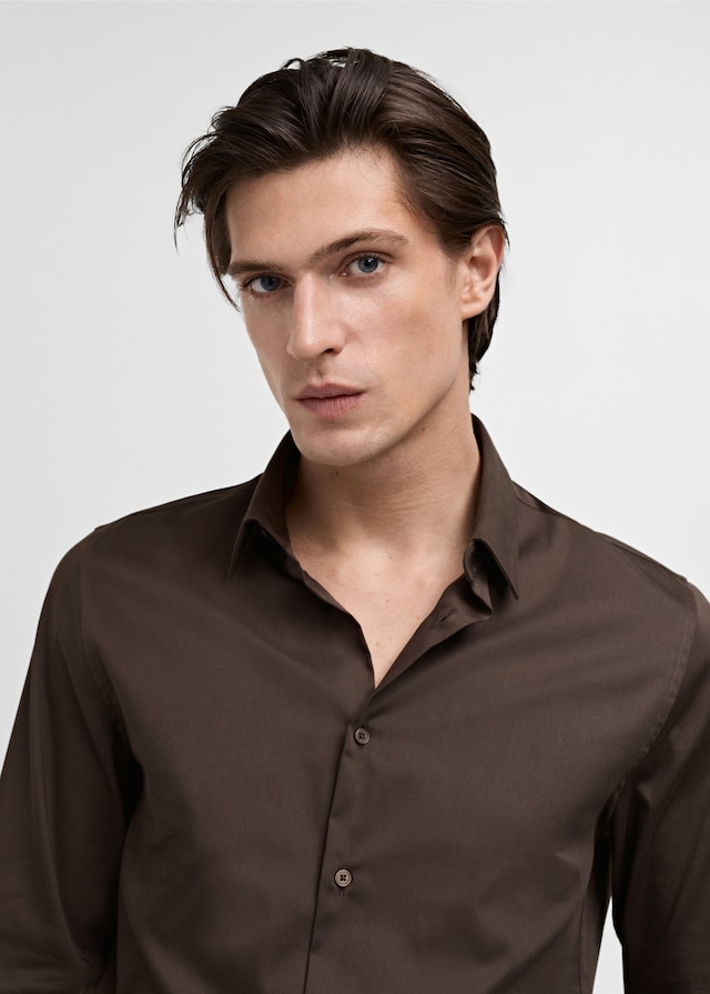 Mango Super Slim Fit-Anzugshemd aus Baumwoll-Stretch Begrenztes Angebot