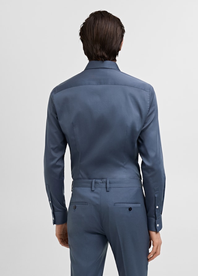 Mango Super Slim Fit-Anzugshemd aus Baumwoll-Stretch Online Shopping