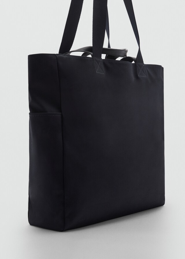 Mango Tote-Bag aus Baumwolle mit Taschen Blitzangebot