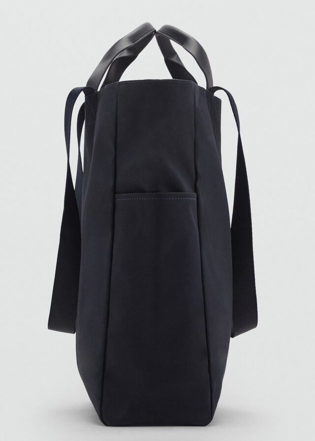 Mango Tote-Bag aus Baumwolle mit Taschen Blitzangebot