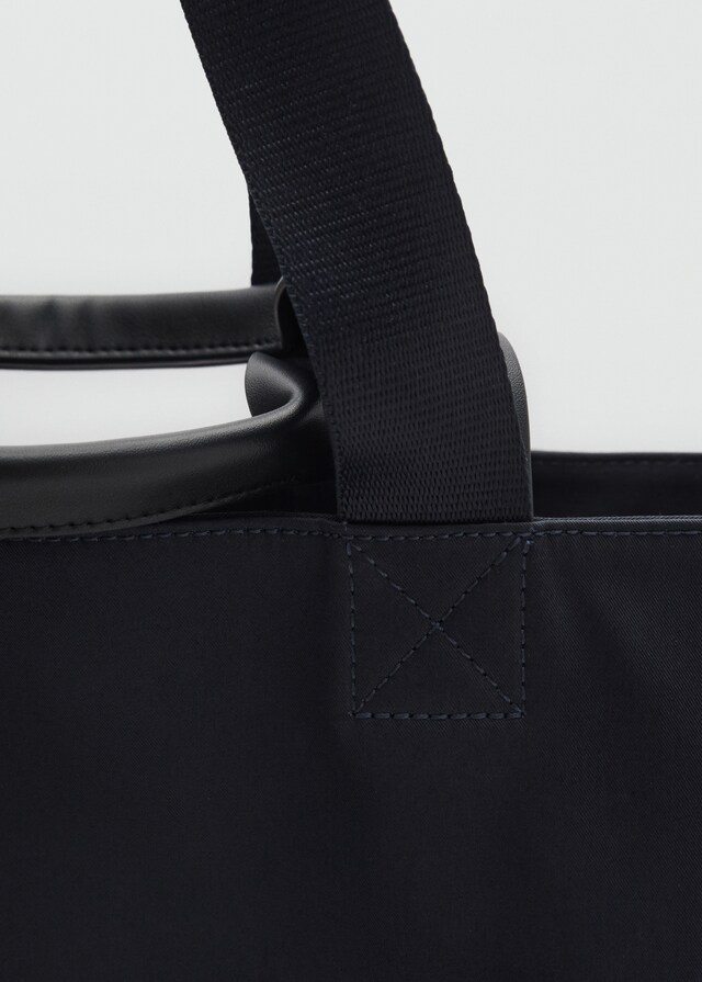 Mango Tote-Bag aus Baumwolle mit Taschen Blitzangebot