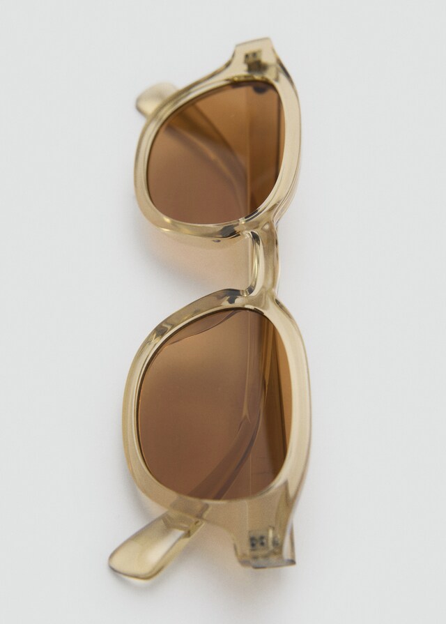 Mango Sonnenbrille mit halbtransparentem Gestell Sonderangebot der Fabrik