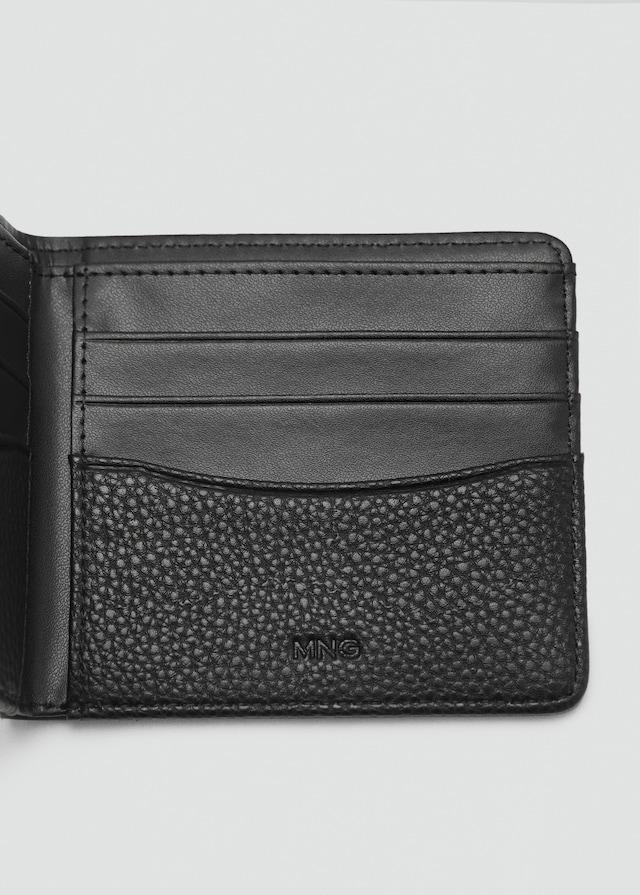 Mango Brieftasche mit genarbtem Ledereffekt Im Verkauf