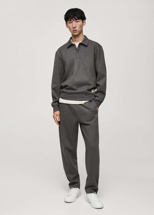 Mango Jogger Pants aus Baumwolle mit Stickdetail Kostenloser Versand