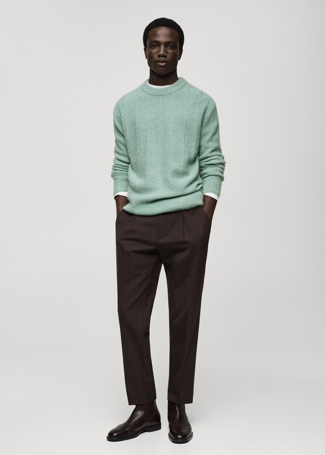 Mango Strukturierter Strickpullover Günstig kaufen