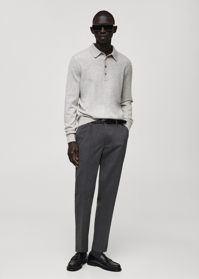 Mango Slim-Fit-Flanellhose Flash Sale
